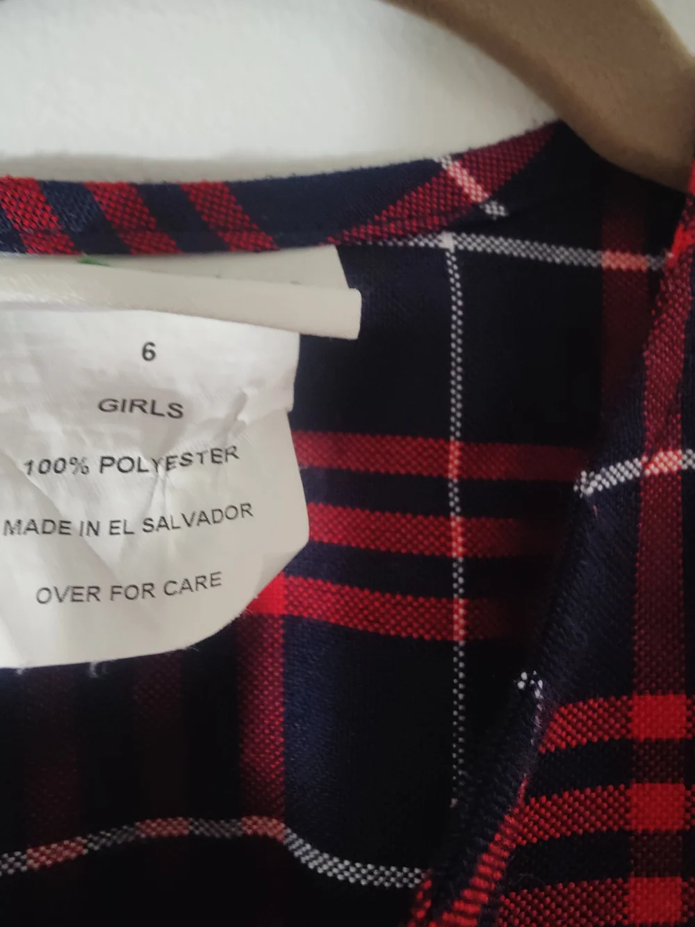 Girls Navy and Red Plaid Jumper Dress - School Style